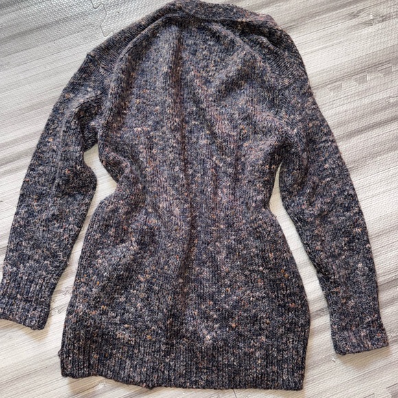 Women's Gray Button-Up Sweater - Picture 3 of 4